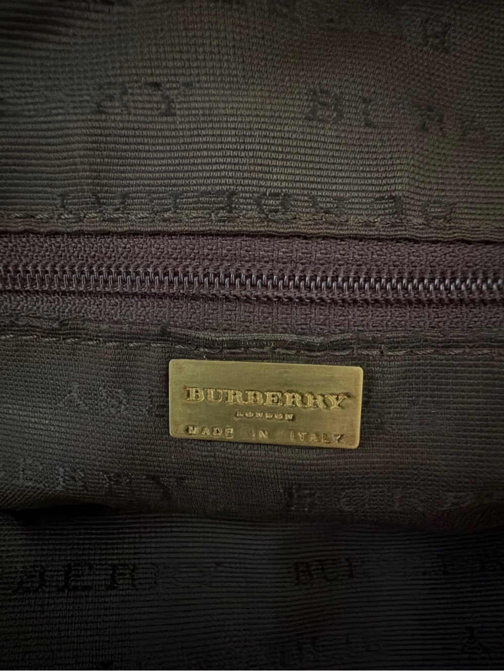 Authentic Burberry Tan Plaid Satchel with Brown Leather Trim - Picture 3 of 5